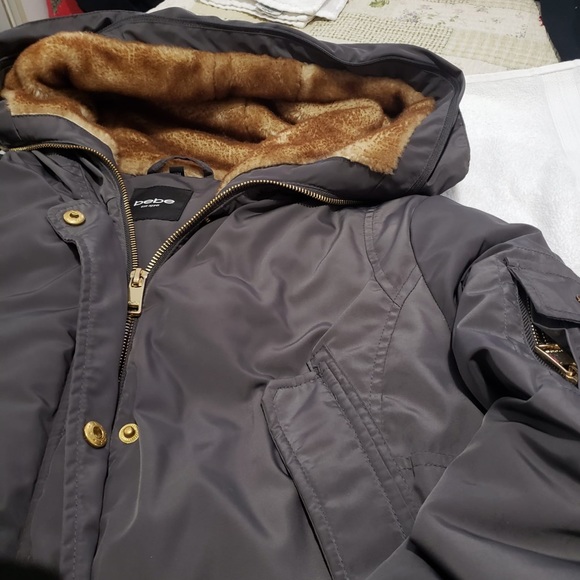 bebe Women's Winter Hooded (Faux Fur) Jacket - Picture 2 of 3